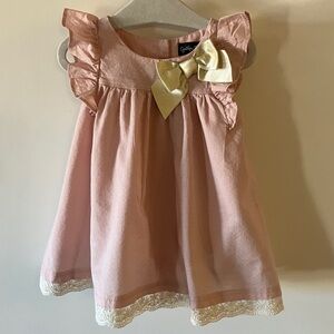 Cynthia Rowley Blush Dress with Gold Bow